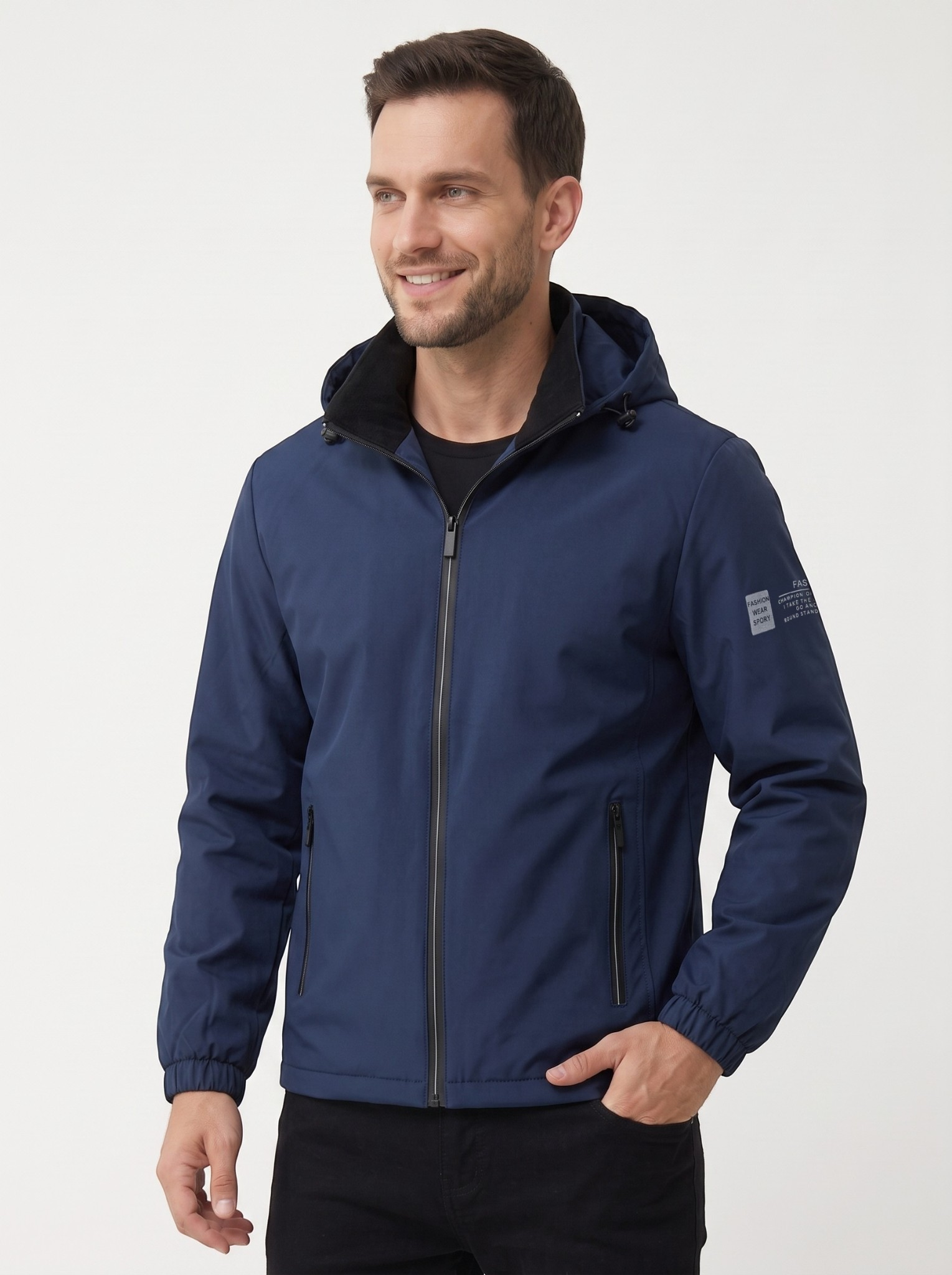 Men's Hooded Outdoor Windbreaker Jacket