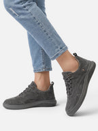 Baskets Homme Rétro en Daim à Lacets