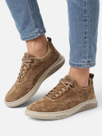 Baskets Homme Rétro en Daim à Lacets