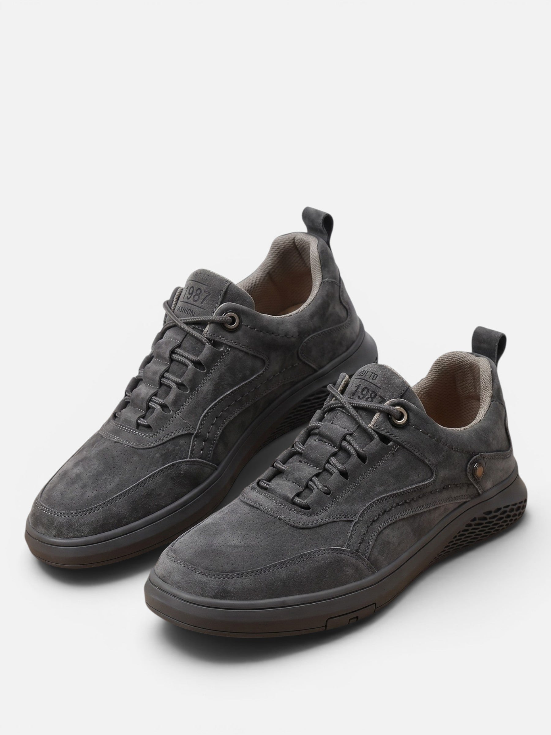 Baskets Homme Rétro en Daim à Lacets