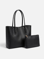 Women's Leather Tote Bag With Pouch