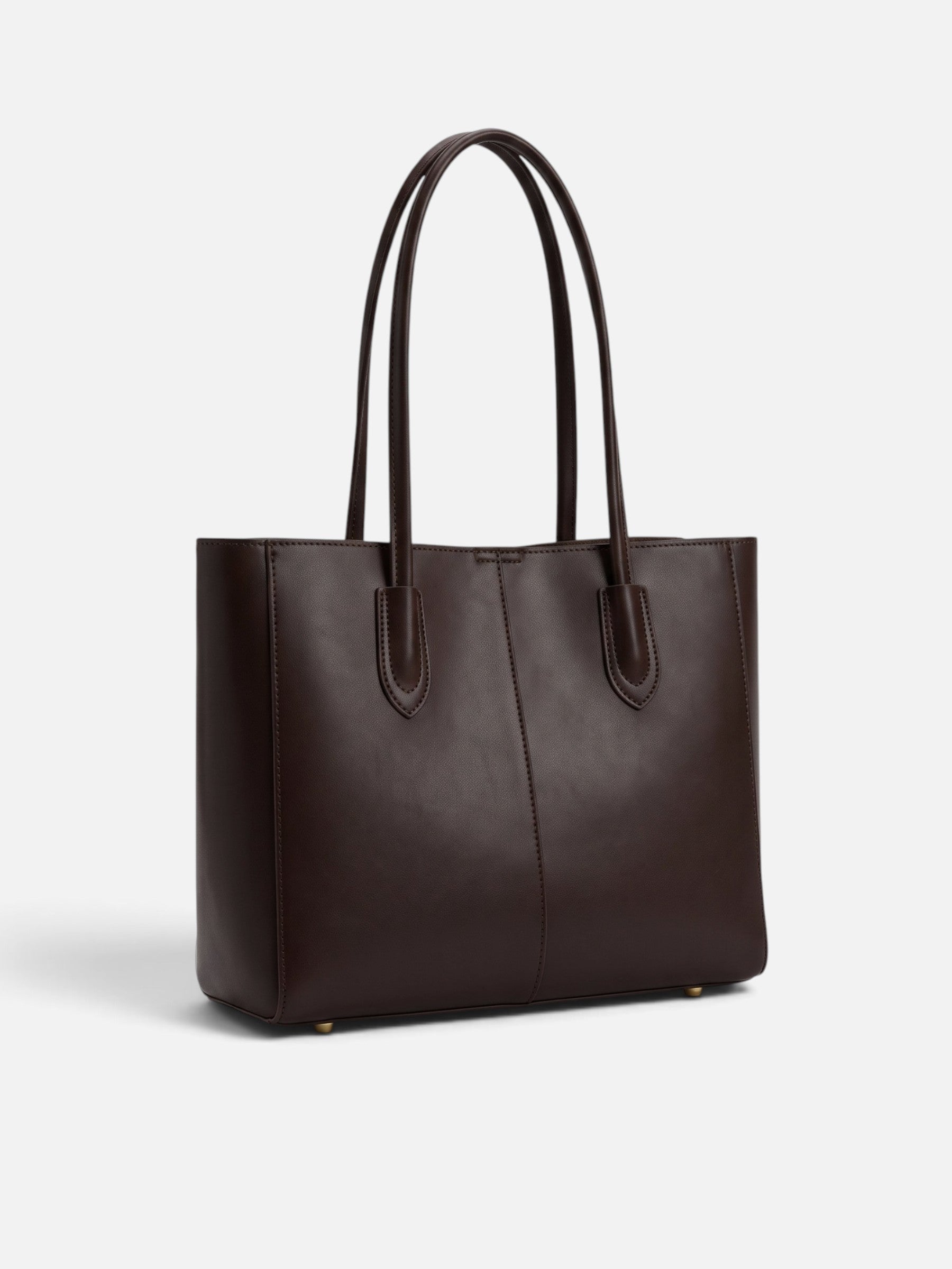 Women's Leather Tote Bag With Pouch