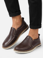 Mocassins Homme en Cuir à Enfiler Semelle Confort