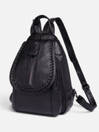 Mini Sac à Dos Femme en Cuir Tressé Bandoulière