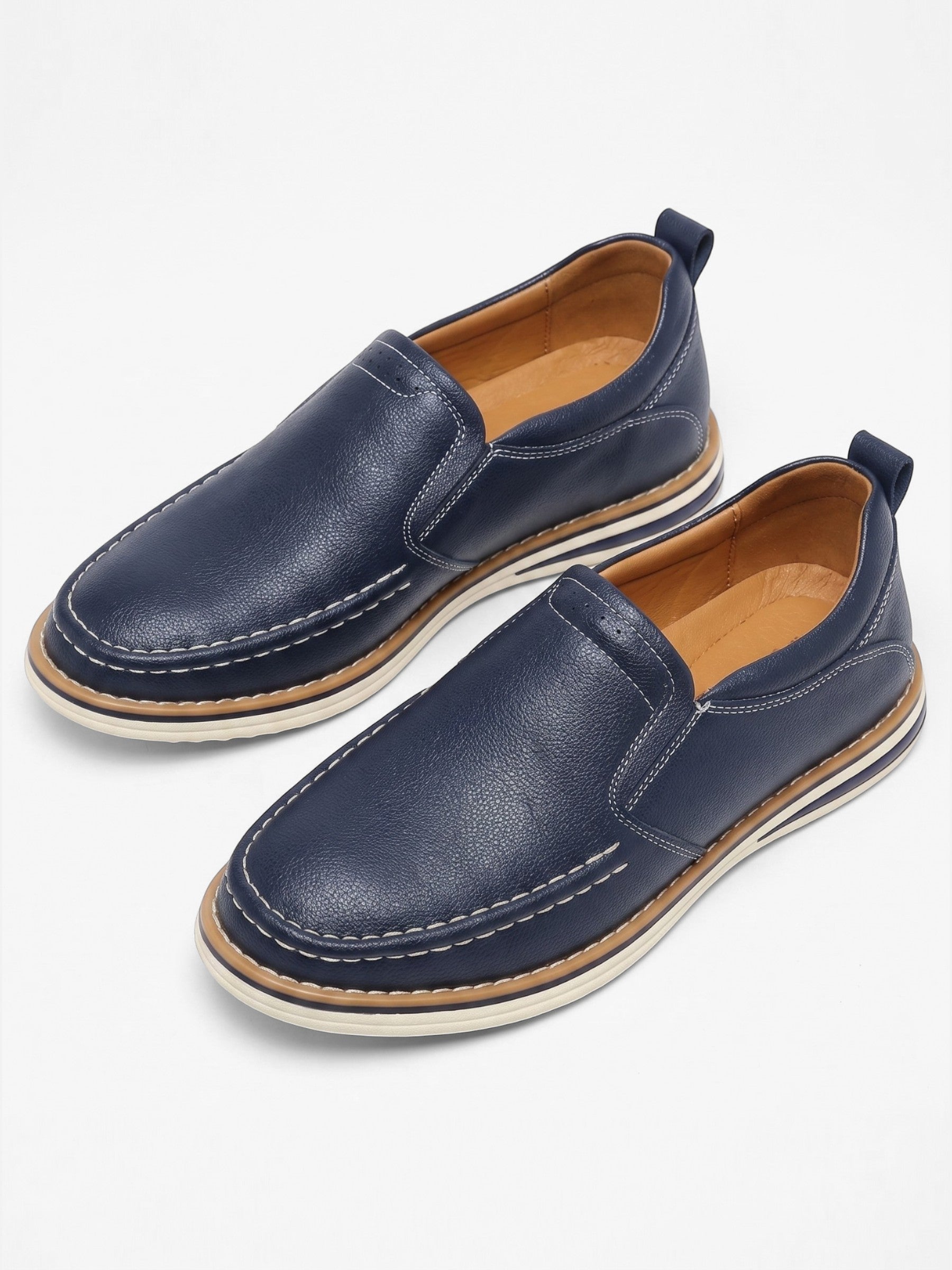 Mocassins Homme en Cuir à Enfiler Semelle Confort