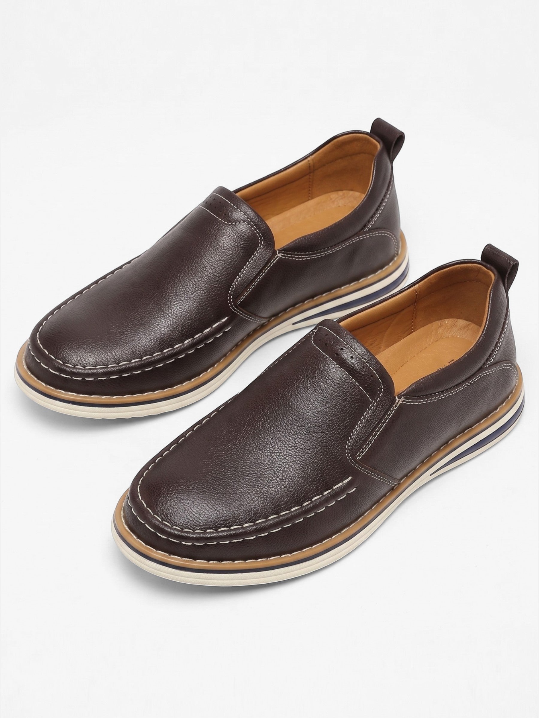 Mocassins Homme en Cuir à Enfiler Semelle Confort