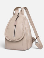 Mini Sac à Dos Femme en Cuir Tressé Bandoulière