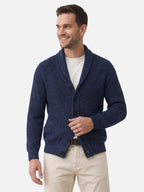 Cardigan Homme en Maille Côtelée Boutonné