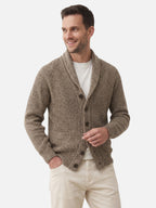 Cardigan Homme en Maille Côtelée Boutonné