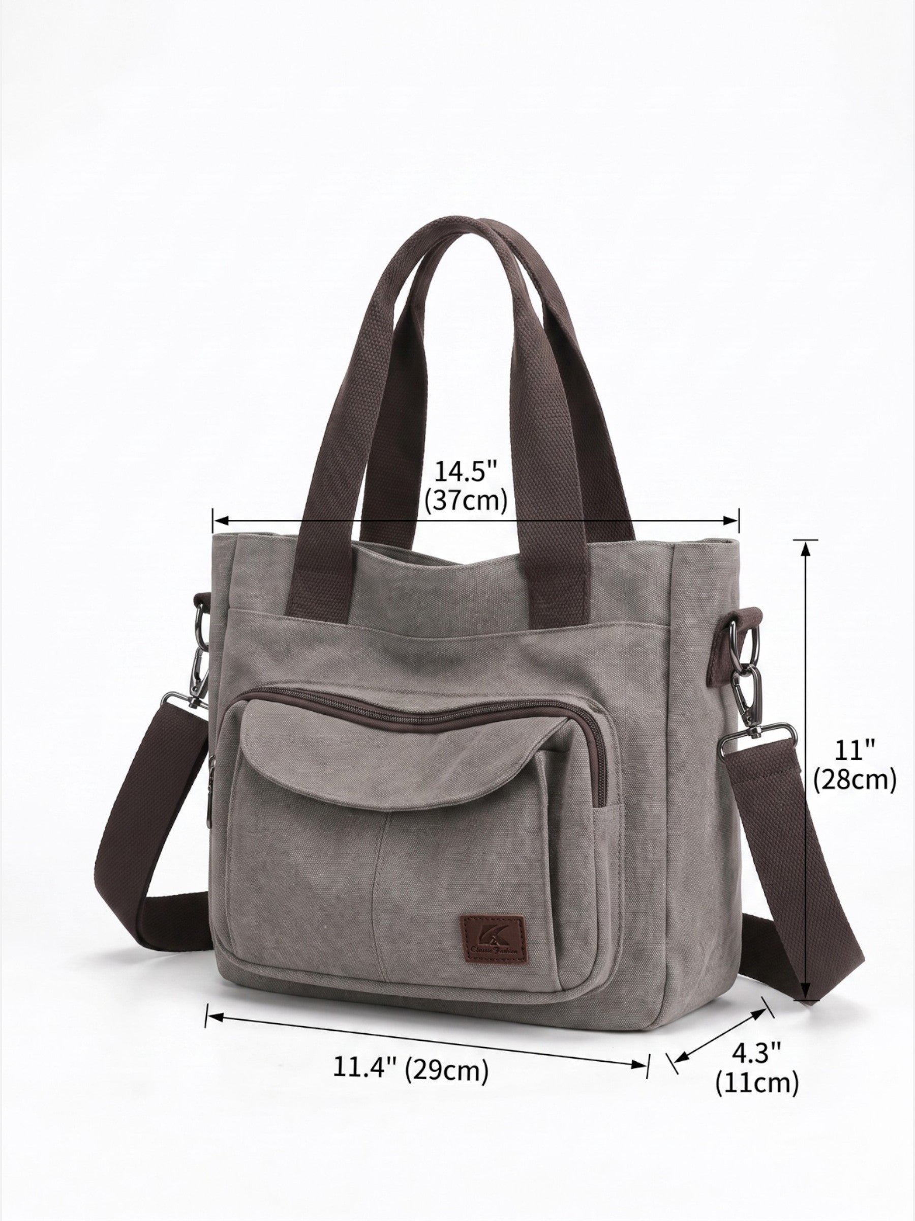 Sac Cabas Femme en Toile Bandoulière Amovible