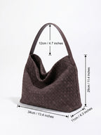 Sac Hobo Femme Tressé en Daim