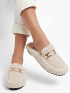 Women's Sherpa Chain Loafer Mules