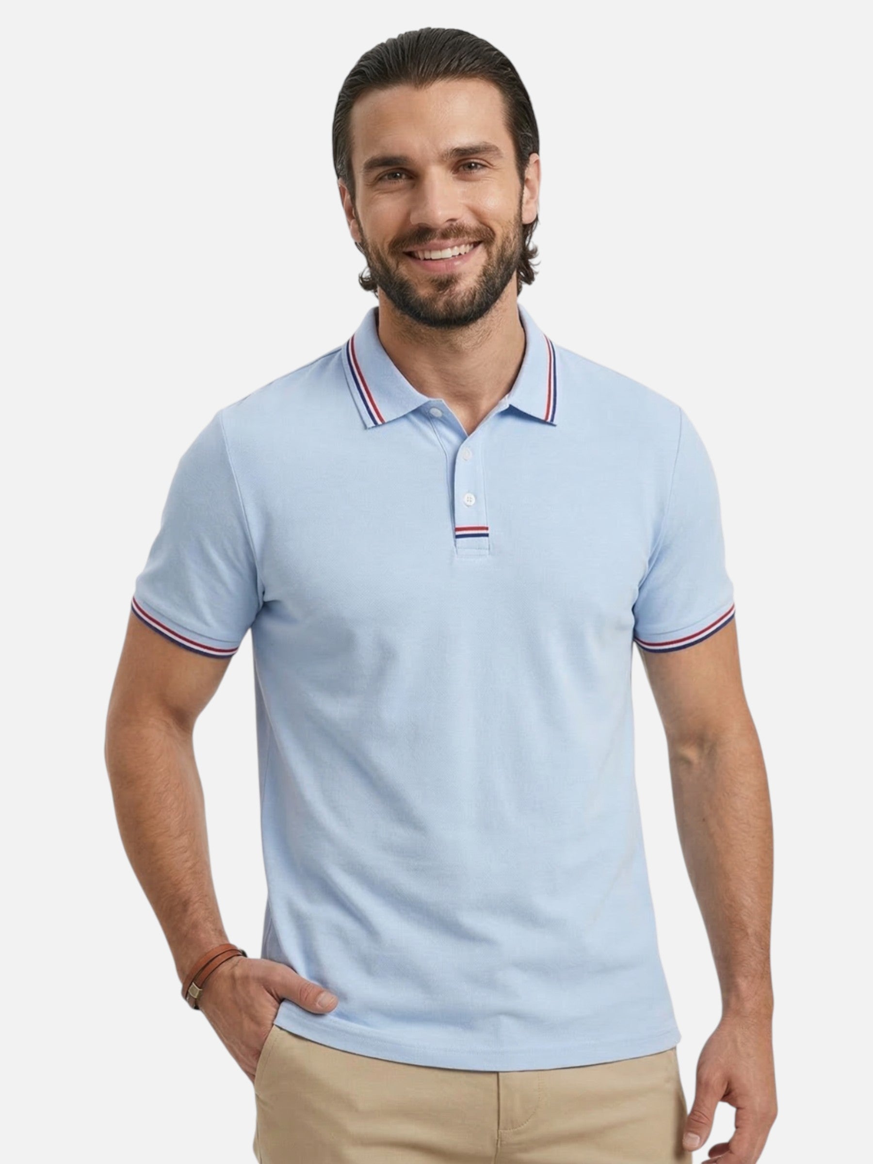 Men's short-sleeve elegant and comfortable polo