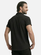 Chemise homme été texturée manches courtes – Coupe moderne et respirante