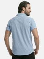 Chemise homme été texturée manches courtes – Coupe moderne et respirante