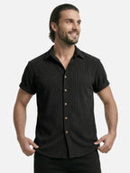 Chemise homme été texturée manches courtes – Coupe moderne et respirante
