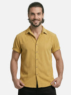 Chemise homme été texturée manches courtes – Coupe moderne et respirante