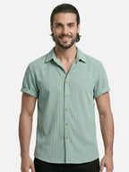 Chemise homme été texturée manches courtes – Coupe moderne et respirante