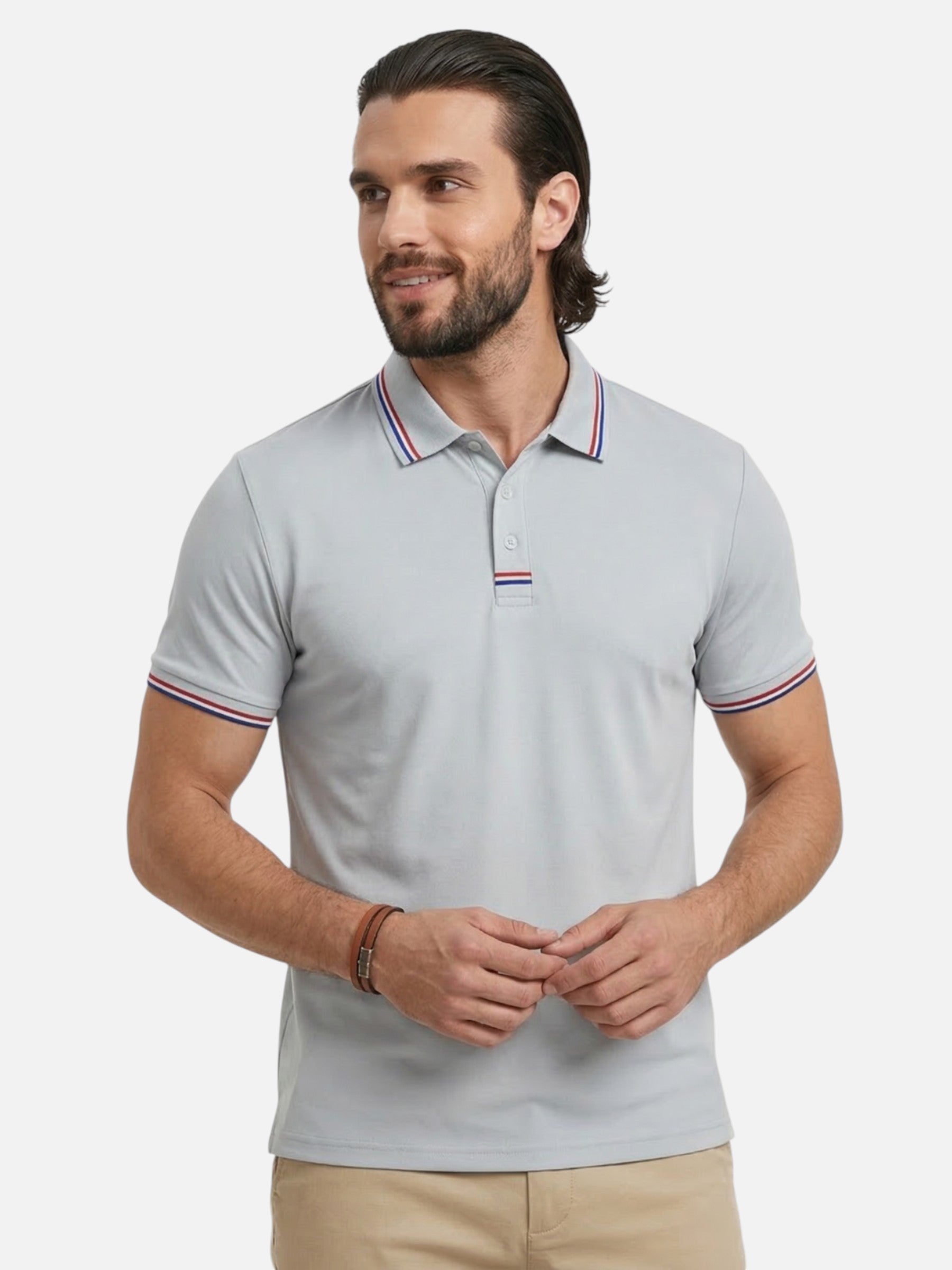 Men's short-sleeve elegant and comfortable polo