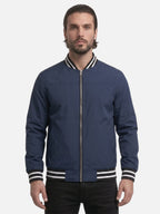 Blouson Bomber Homme Rayé Zippé