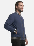 Blouson Bomber Homme Rayé Zippé