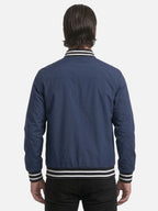 Blouson Bomber Homme Rayé Zippé