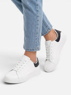 Baskets Homme Basses en Cuir à Lacets