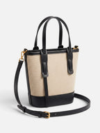 Sac Seau Femme en Toile et Simili Cuir