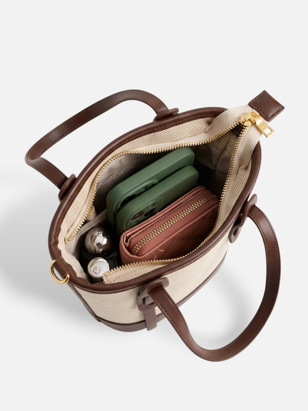 Sac Seau Femme en Toile et Simili Cuir