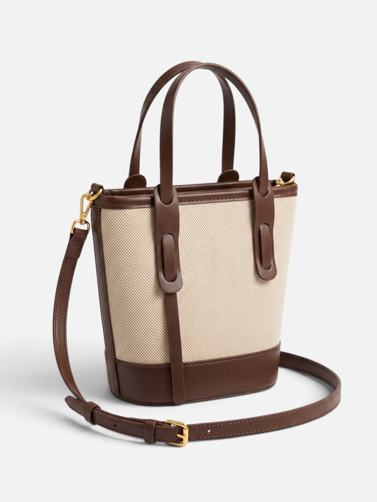Sac Seau Femme en Toile et Simili Cuir
