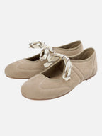 Elegant lace-up ballet flats for women