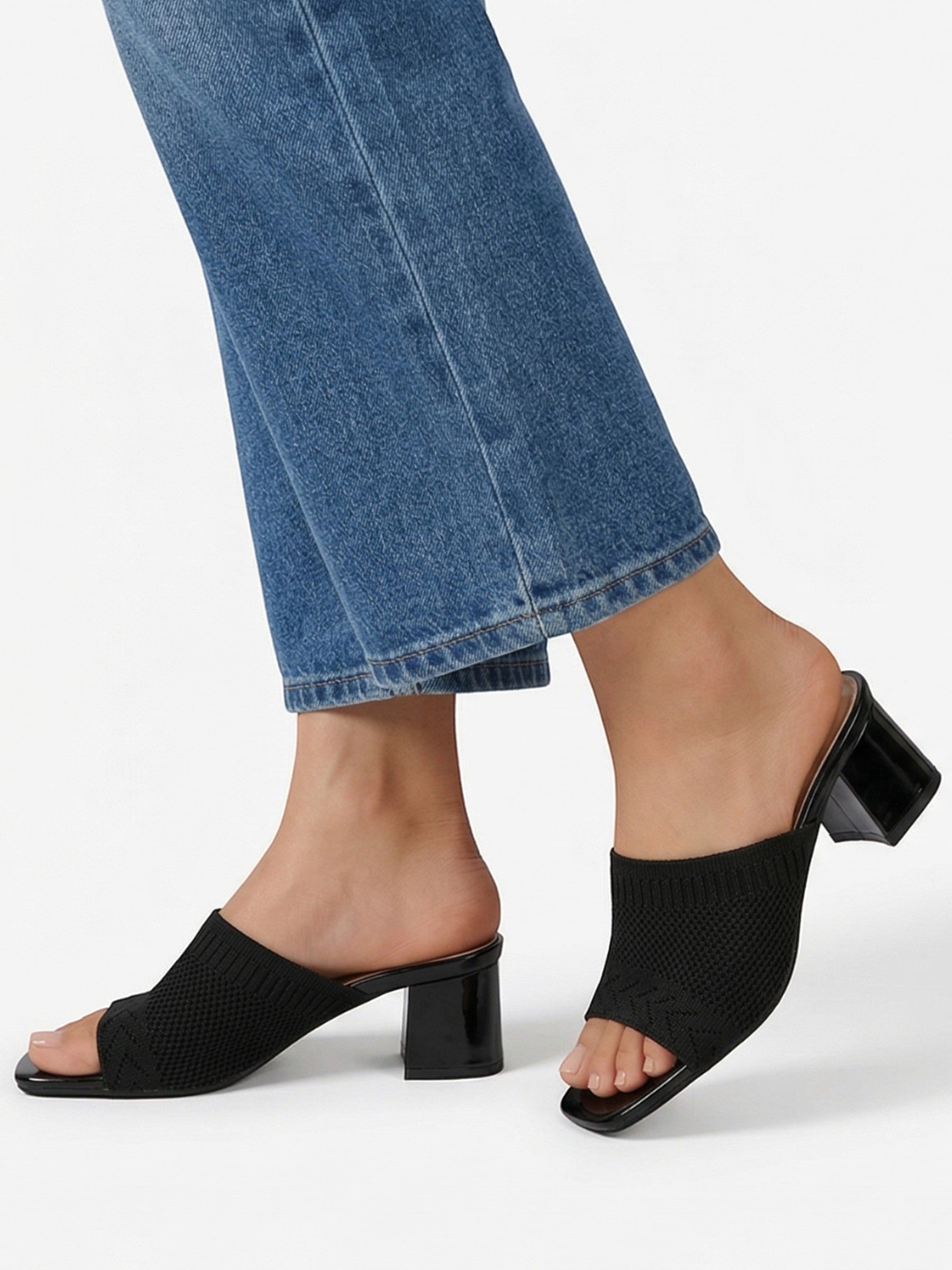 Refined block heel sandals with open design for women