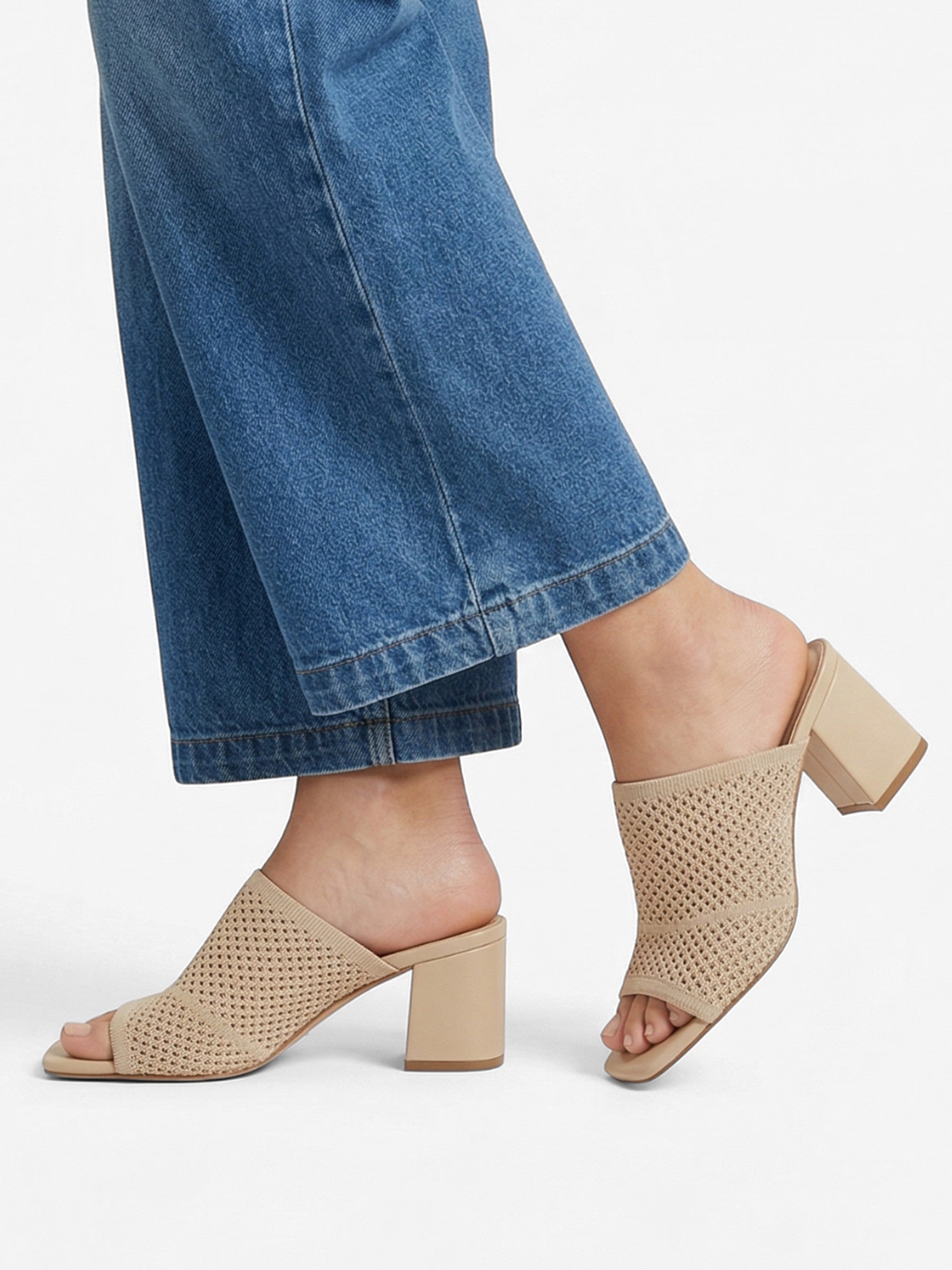 Refined block heel sandals with open design for women