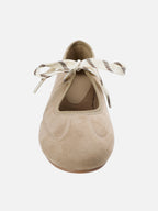 Elegant lace-up ballet flats for women
