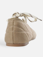 Elegant lace-up ballet flats for women