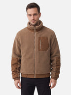 Veste Homme Polaire Sherpa Bicolore Zippée