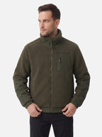 Veste Homme Polaire Sherpa Bicolore Zippée