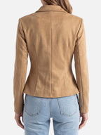 Veste Femme Suédine Cintrée Zippée