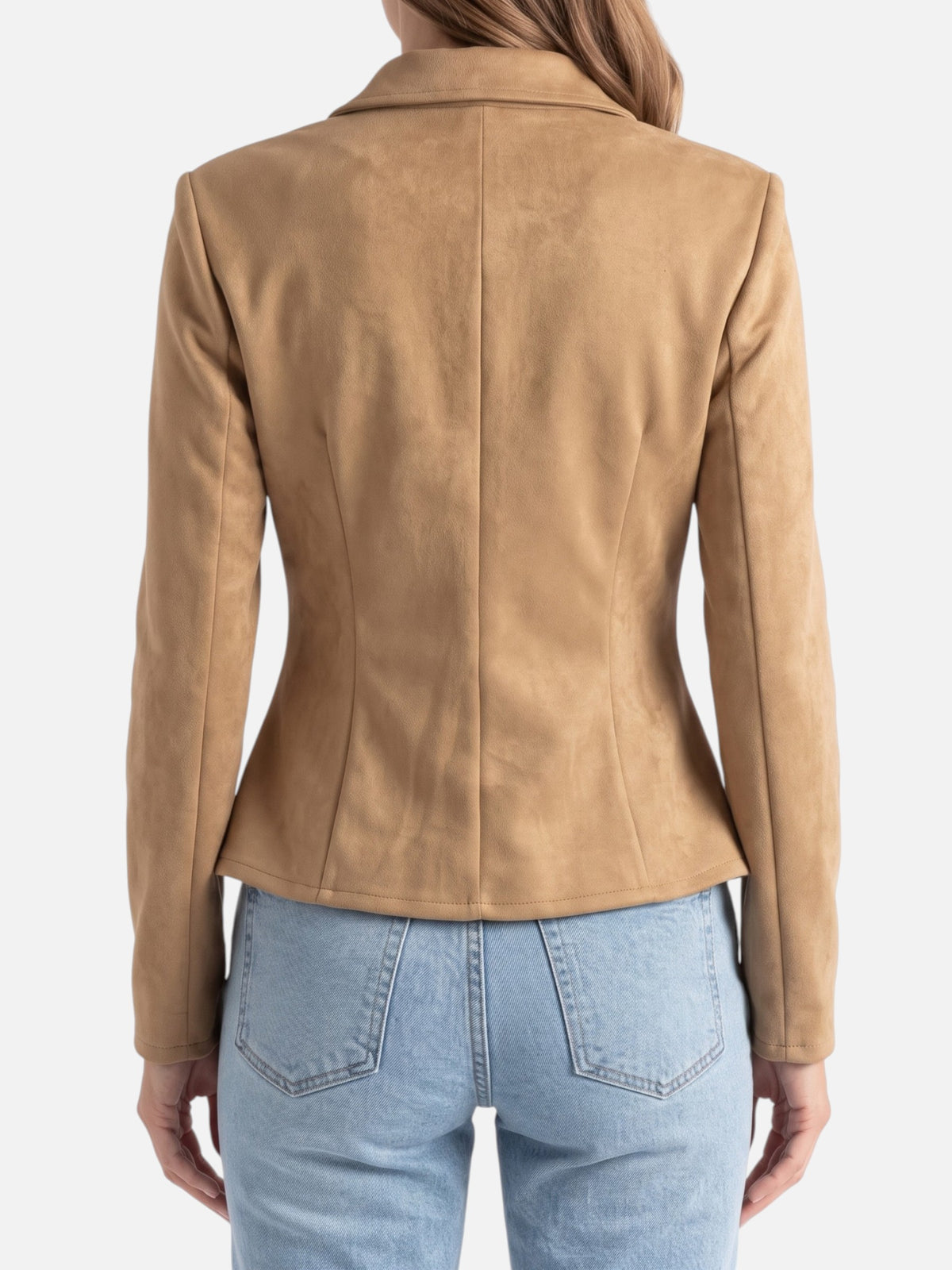 Veste Femme Suédine Cintrée Zippée