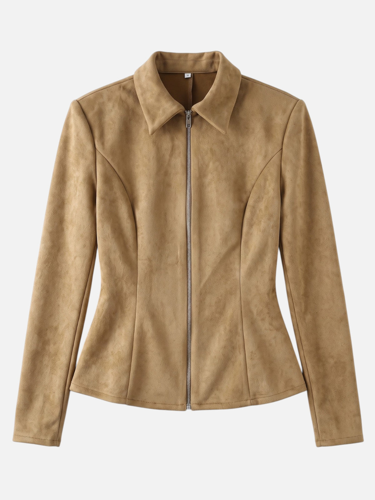 Veste Femme Suédine Cintrée Zippée