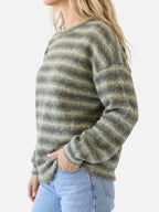 Pull Femme Rayures Dégradé Col Rond