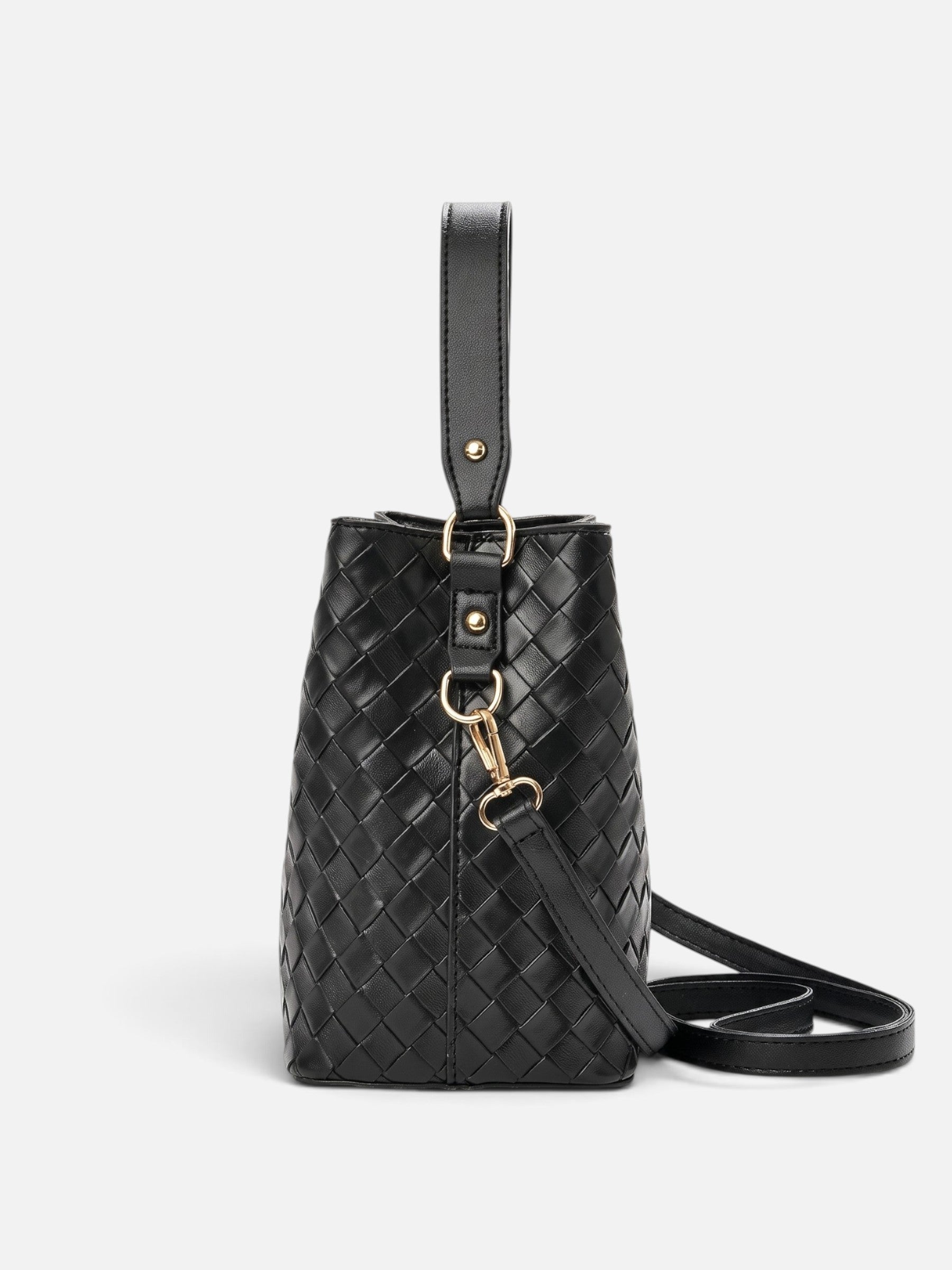 Sac Seau Femme en Cuir Tressé à Bandoulière