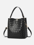 Sac Seau Femme en Cuir Tressé à Bandoulière