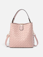 Sac Seau Femme en Cuir Tressé à Bandoulière