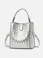 Sac Seau Femme en Cuir Tressé à Bandoulière