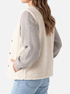 Gilet Sherpa Femme Boutonné