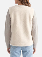 Gilet Sherpa Femme Boutonné