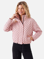 Veste Femme Courte À Pois Cordon De Serrage