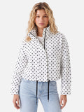 Veste Femme Courte À Pois Cordon De Serrage