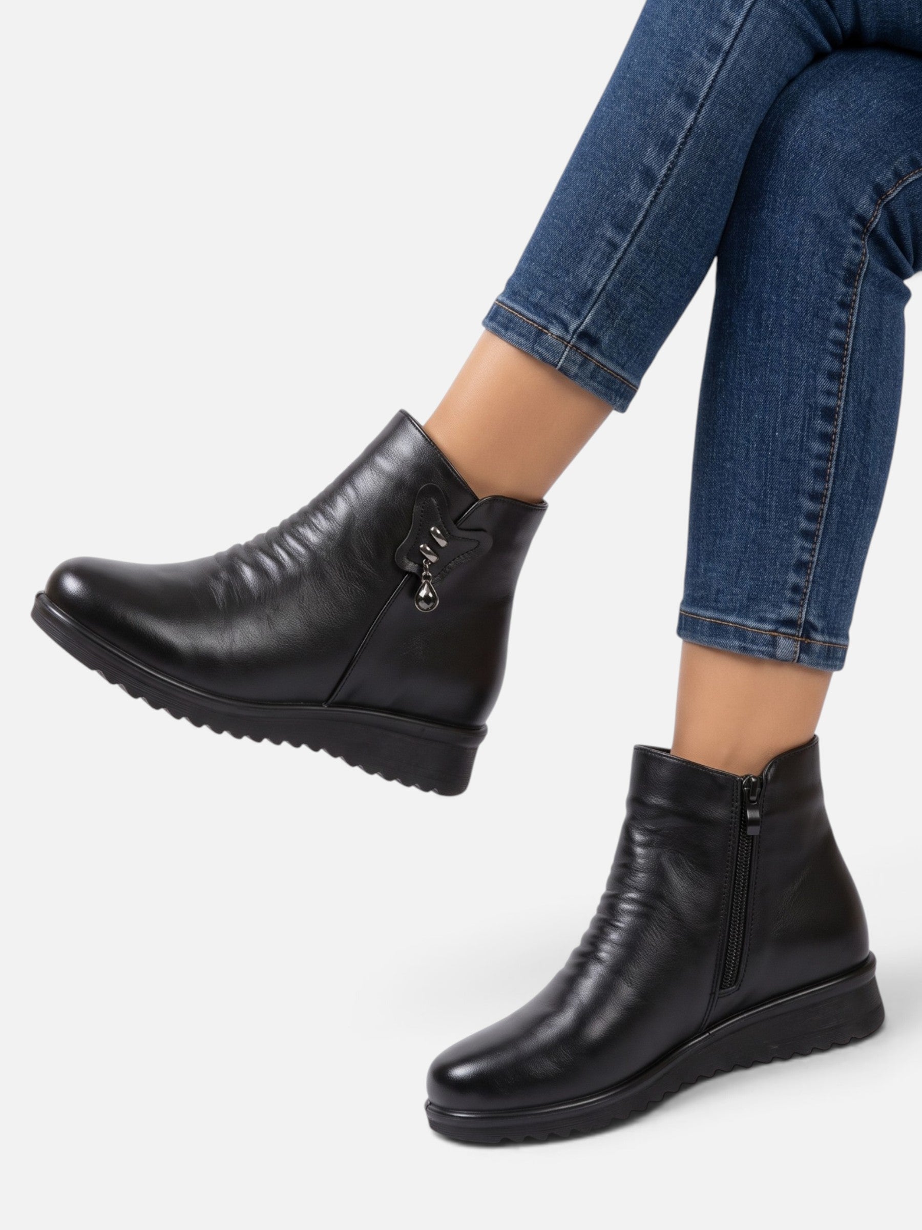 Bottines Femme Fourrées Zippées